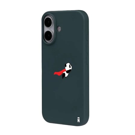 iPhone 16 Haki Lansman Renkli Silikon Fliying Panda Tasarımlı Premium Kılıf
