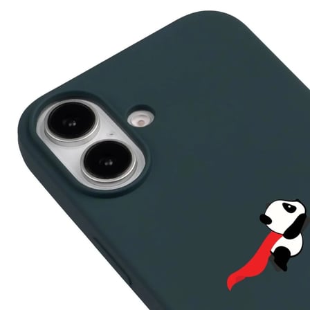 iPhone 16 Haki Lansman Renkli Silikon Fliying Panda Tasarımlı Premium Kılıf