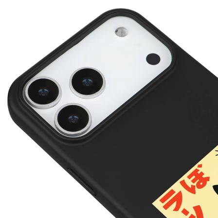 iPhone 17 Pro Siyah Lansman Renkli Silikon Black Cat Tasarımlı Telefon Kılıfı