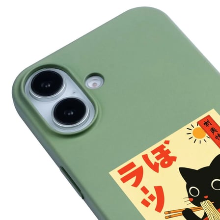 iPhone 16 Plus Yeşil Lansman Renkli Silikon Black Cat Tasarımlı Telefon Kılıfı