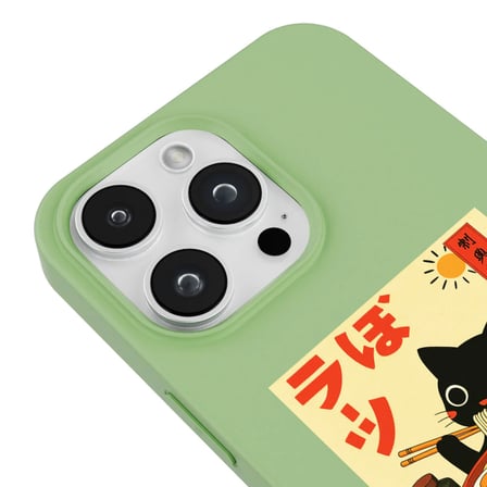 iPhone 11 Pro Max Yeşil Lansman Renkli Silikon Black Cat Tasarımlı Telefon Kılıfı