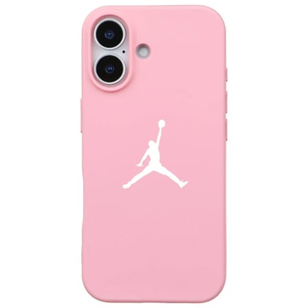 iPhone 17 Pembe Lansman Renkli Silikon Premium Basketbol Kılıf