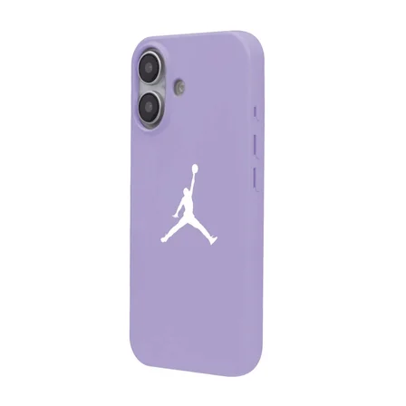 iPhone 16 Plus Lila Lansman Renkli Silikon Premium Basketbol Kılıf