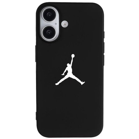 iPhone 16 Siyah Lansman Renkli Silikon Premium Basketbol Kılıf