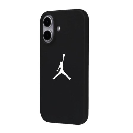 iPhone 16 Siyah Lansman Renkli Silikon Premium Basketbol Kılıf