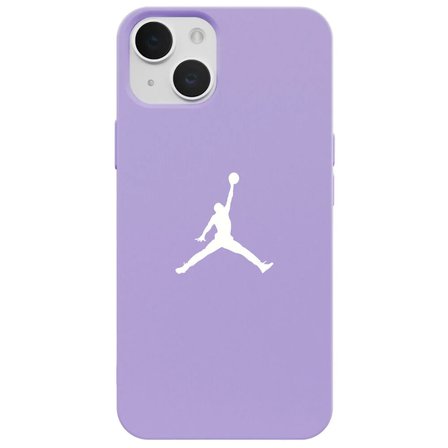 iPhone 15 Plus Lila Lansman Renkli Silikon Premium Basketbol Kılıf
