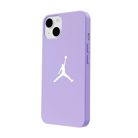 iPhone 15 Plus Lila Lansman Renkli Silikon Premium Basketbol Kılıf