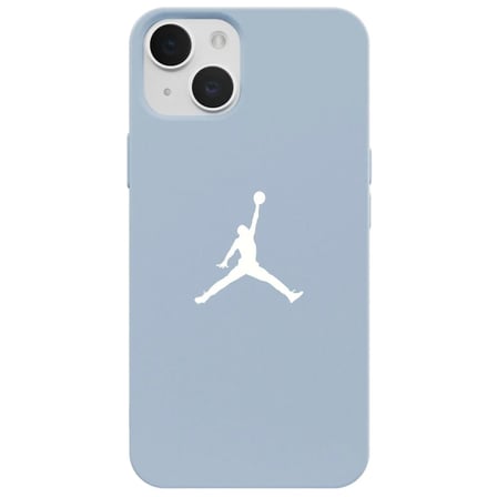 iPhone 14 Mavi Lansman Renkli Silikon Premium Basketbol Kılıf