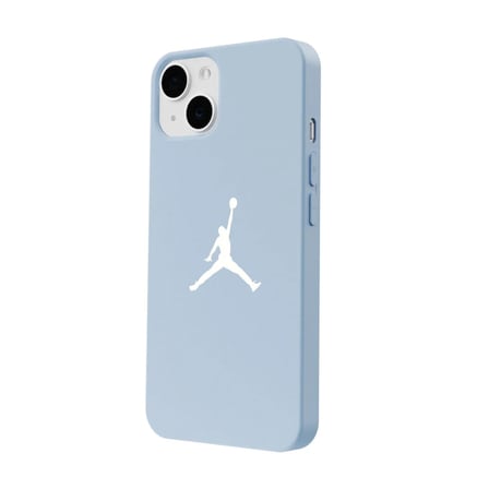 iPhone 14 Mavi Lansman Renkli Silikon Premium Basketbol Kılıf
