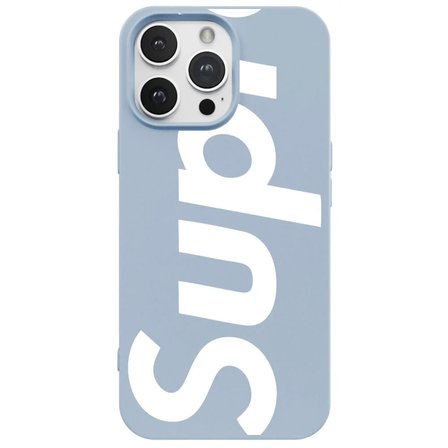 iPhone 16 Pro Mavi Lansman Sup Tasarımlı Renkli Silikon Kılıfı