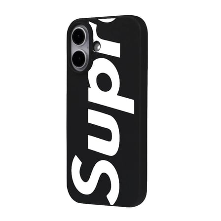 iPhone 16 Siyah Lansman Sup Tasarımlı Renkli Silikon Kılıfı