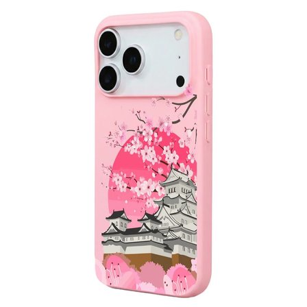 iPhone 17 Pro Max Pembe Lansman Sakura Renkli Silikon Kılıfı