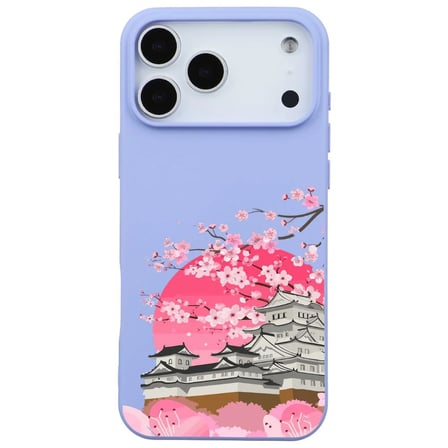 iPhone 17 Pro Lila Lansman Sakura Renkli Silikon Kılıfı
