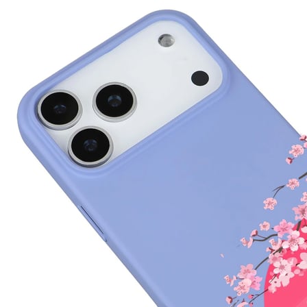 iPhone 17 Pro Lila Lansman Sakura Renkli Silikon Kılıfı