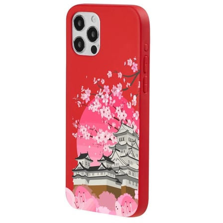iPhone 14 Pro Kırmızı Lansman Sakura Renkli Silikon Kılıfı