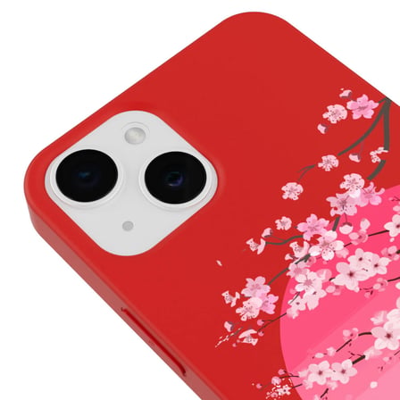 iPhone 11 Kırmızı Lansman Sakura Renkli Silikon Kılıfı