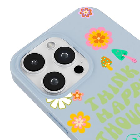 iPhone 16 Pro Max Mavi Think Happy Renkli Silikon Kılıfı