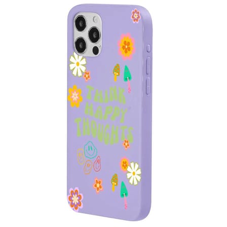 iPhone 15 Pro Max Lila Think Happy Renkli Silikon Kılıfı
