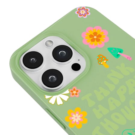 iPhone 14 Pro Yeşil Think Happy Renkli Silikon Kılıfı