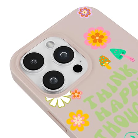 iPhone 12 Pro Max Pudra Think Happy Renkli Silikon Kılıfı