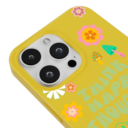 iPhone 12 Pro Max Sarı Think Happy Renkli Silikon Kılıfı