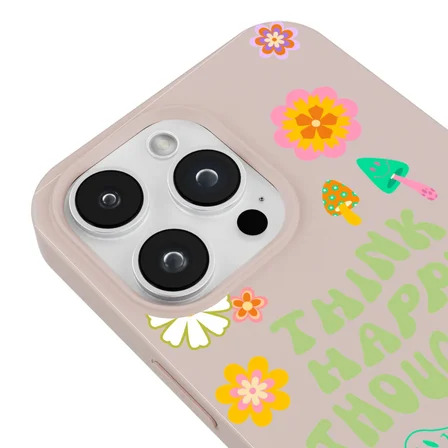 iPhone 11 Pro Pudra Think Happy Renkli Silikon Kılıfı