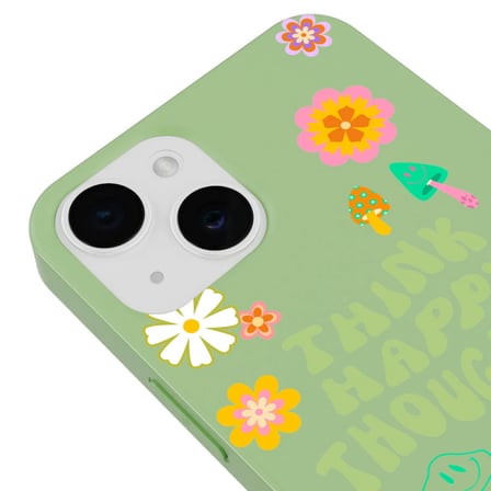 iPhone 14 Plus Yeşil Think Happy Renkli Silikon Kılıfı