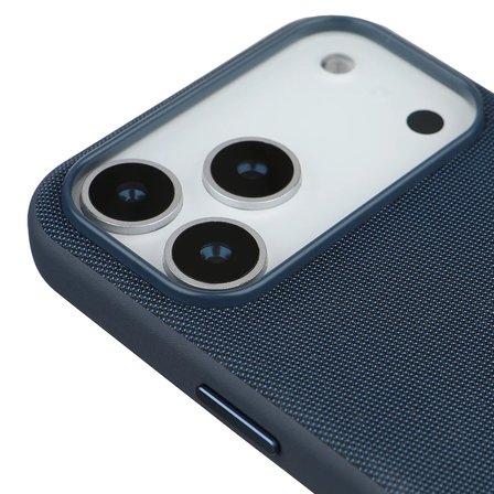 iPhone 17 Pro Max Mavi Renk Gizli Magsafe Destekli Mikro Kabartma Dokulu Premium Kılıf