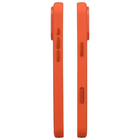 iPhone 16 Pro Max Turuncu Renk Gizli Magsafe Destekli Mikro Kabartma Dokulu Premium Kılıf