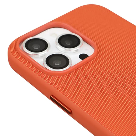 iPhone 16 Pro Turuncu Renk Gizli Magsafe Destekli Mikro Kabartma Dokulu Premium Kılıf