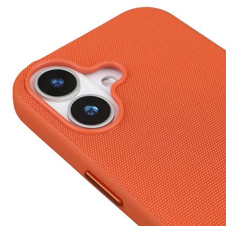 iPhone 17 Turuncu Renk Gizli Magsafe Destekli Mikro Kabartma Dokulu Premium Kılıf