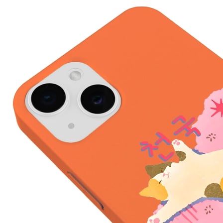 iPhone 11 Turuncu Cat Sleeping Kamera Korumalı Premium Lansman Renkli Silikon Kılıfı
