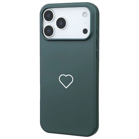 iPhone 17 Pro Max Kaktüs Lansman Renkli Silikon Beyaz Kalp Desenli Kamera Korumalı Kılıf