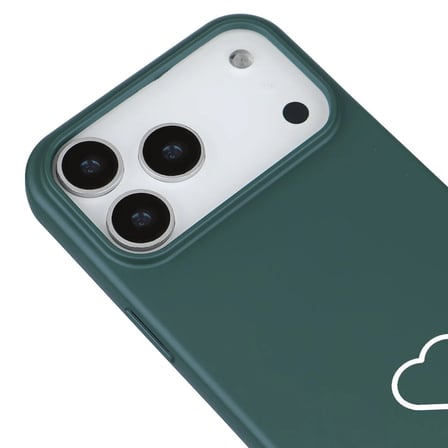 iPhone 17 Pro Max Kaktüs Lansman Renkli Silikon Beyaz Kalp Desenli Kamera Korumalı Kılıf