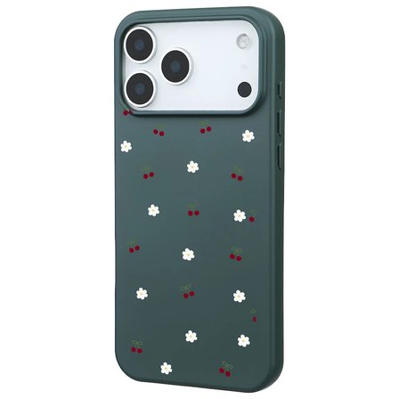 iPhone 17 Pro Max Kaktüs Lansman Renkli Silikon Kiraz ve Çiçek Desenli Kamera Korumalı Kılıf