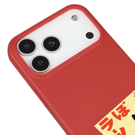 iPhone 17 Pro Kırmızı Lansman Renkli Silikon Black Cat Tasarımlı Telefon Kılıfı