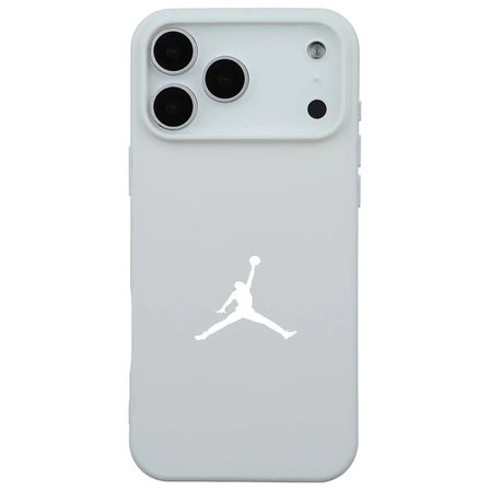 iPhone 17 Pro Max Beyaz Lansman Renkli Silikon Premium Basketbol Kılıf