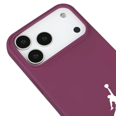 iPhone 17 Pro Max Bordo Lansman Renkli Silikon Premium Basketbol Kılıf