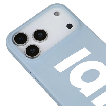 iPhone 17 Pro Max Bebe Mavisi Lansman Sup Tasarımlı Renkli Silikon Kılıfı