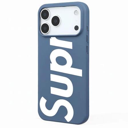 iPhone 17 Pro Mavi Lansman Sup Tasarımlı Renkli Silikon Kılıfı