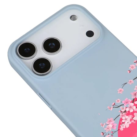 iPhone 17 Pro Max Bebe Mavisi Lansman Sakura Renkli Silikon Kılıfı
