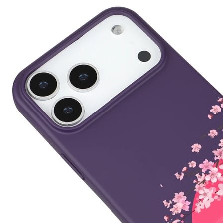 iPhone 17 Pro Max Mor Lansman Sakura Renkli Silikon Kılıfı