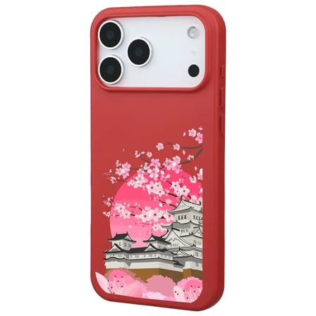 iPhone 17 Pro Kırmızı Lansman Sakura Renkli Silikon Kılıfı