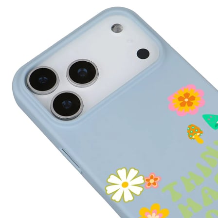 iPhone 17 Pro Max Bebe Mavisi Think Happy Renkli Silikon Kılıfı