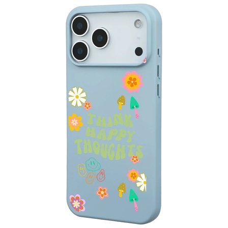 iPhone 17 Pro Bebe Mavisi Think Happy Renkli Silikon Kılıfı