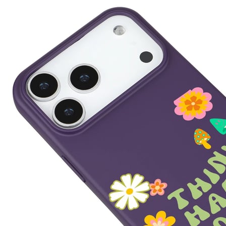 iPhone 17 Pro Mor Think Happy Renkli Silikon Kılıfı