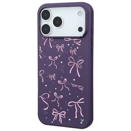 iPhone 17 Pro Mor Ribbon Stars Kamera Korumalı Premium Renkli Silikon Kılıf