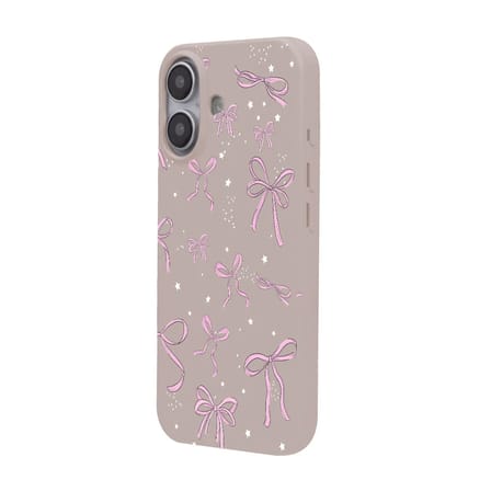 iPhone 16 Plus Pudra Ribbon Stars Kamera Korumalı Premium Renkli Silikon Kılıf
