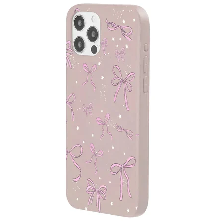 iPhone 15 Pro Max Pudra Ribbon Stars Kamera Korumalı Premium Renkli Silikon Kılıf