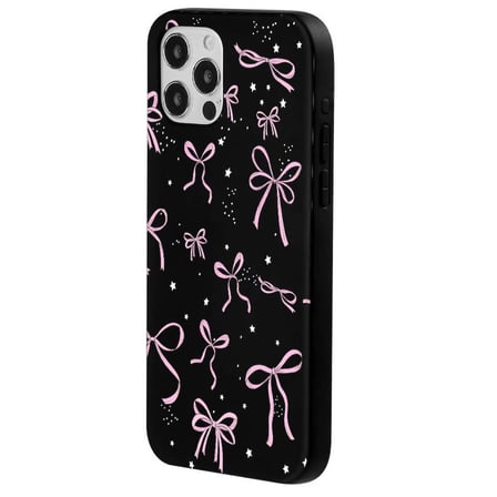 iPhone 13 Pro Max Siyah Ribbon Stars Kamera Korumalı Premium Renkli Silikon Kılıf